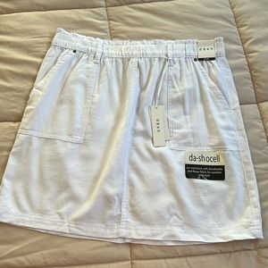 Da-sh white cotton blend skirt size Medium